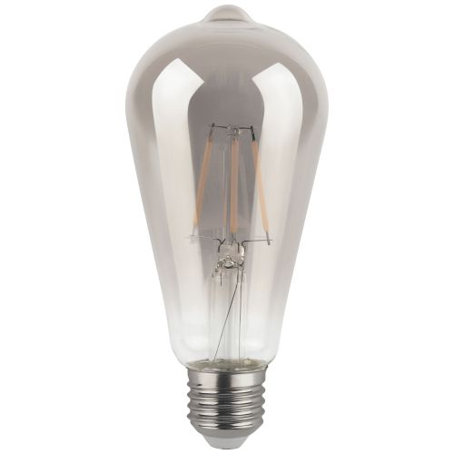Лампа светодиодная филаментная F-LED ST64-7W-824-E27 smoky 7Вт грушевидная дымчатая 2400К тепл. бел. E27 700лм 230В Эра Б0071205