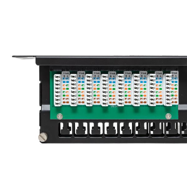 Патч-панель высокой плотности 19дюйм кат.5E 1U неэкранир. UTP 48 портов RJ-45 Dual IDC с органайзером TERACOM PRO EKF TRP-PPNL-5EUTP-C1U48