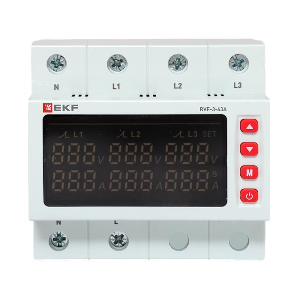 Реле выбора фаз с дисплеем RVF-3-63А PROxima EKF RVF-3-63a