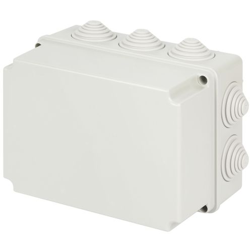Коробка распаячная KORv-190-140-120-10g-44 ОП 190х140х120мм на винтах 10 гермовводов IP44 сер. Эра Б0071919
