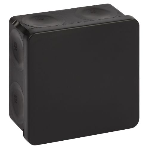 Коробка распаячная KOR-100-100-50-9g-P-2MP-B двухкомпонентная HF стойкая к УФ 100х100х50мм прямой монтаж IP66 черн. Эра Б0072863