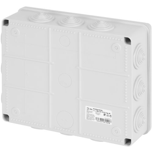 Коробка распаячная KORv-240-190-70-12gv-MP 240х190х70мм с гермовводами 12 входов прямой монтаж сер. IP55 Эра Б0073018