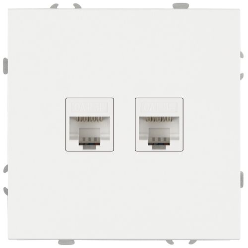 Розетка информационная 2-м СП Galaxy RJ45 16А IP20 250В бел. 15-3108-01 Эра Б0070756