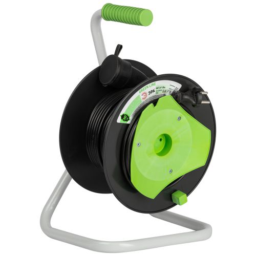 Удлинитель на пластик. катушке 1х30м без заземл. 10А IP44 GREEN LINE GAZ-2x1-30m ПВС 2х1 Эра Б0065099