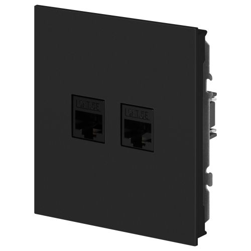 Розетка информационная 2-м СП Arktik RJ45 16А IP20 250В антрацит 16-3108-05 Эра Б0070488