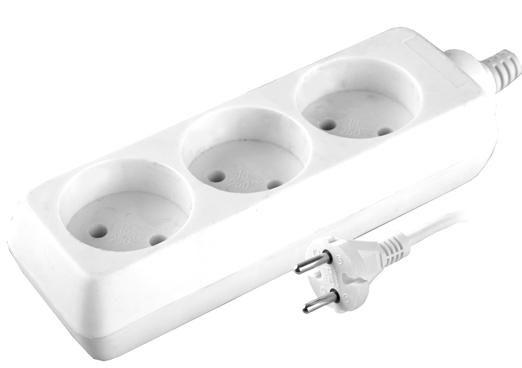 Удлинитель 3х5м без заземл. 10А IP20 S 3х5 2.2кВт ПВС2х0.75 Volsten 9302