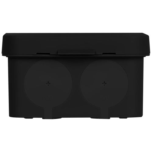 Коробка распаячная KOR-80-80-40-9g-K-2MP-B двухкомпонентная HF стойкая к УФ 80х80х40мм черн. ПМ IP66 Эра Б0073007