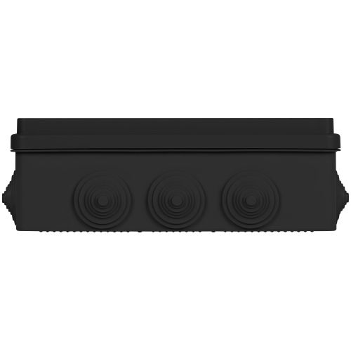 Коробка распаячная KORv-240-190-70-12gv-MP-B 240х190х70мм с гермовводами 12 входов прямой монтаж черн. IP55 Эра Б0073019