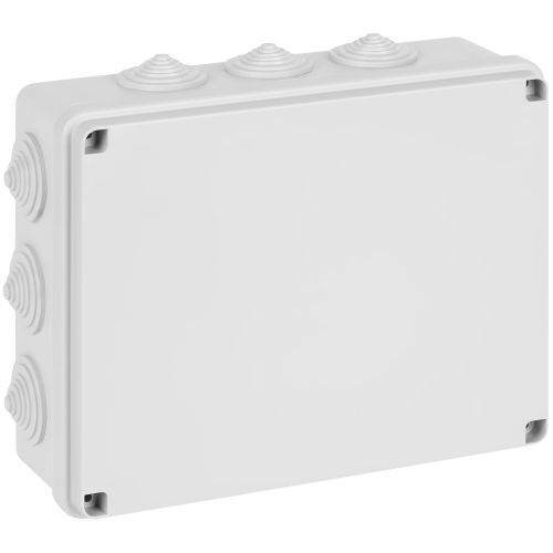 Коробка распаячная KORv-240-190-70-12gv-MP 240х190х70мм с гермовводами 12 входов прямой монтаж сер. IP55 Эра Б0073018