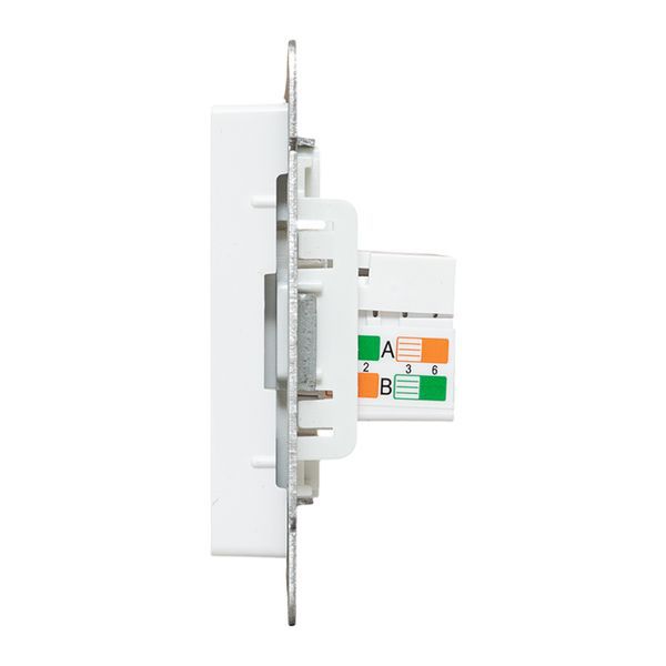 Розетка компьютерная 2-м СП Эпика RJ45 кат.5 механизм бел. EKF UP1-SOW-2RJ45-5