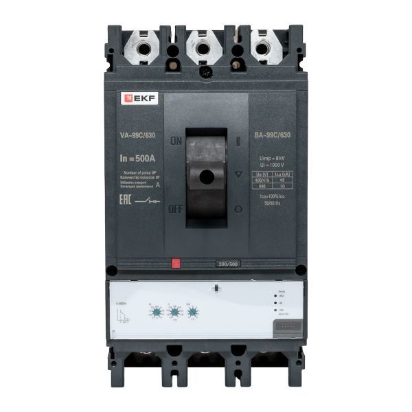 Выключатель автоматический 3п 630/500А 45кА ВА-99C Compact NS PROxima EKF mccb99C-630-500