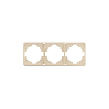 Рамка 3-м ROUND IP20 горизонт. шелк Kranz KR-78-0753-7