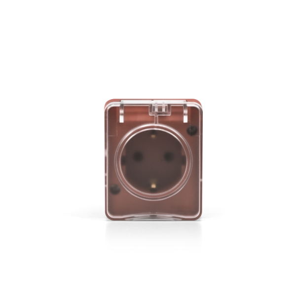 Розетка 1-м ОП AtlasDesign PROFI 16А IP54 250В заземл. защ. шторки терракот. SE ATN547045