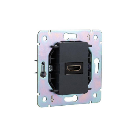 Розетка СП STRONG HDMI IP20 графит Kranz KR-78-0730-6