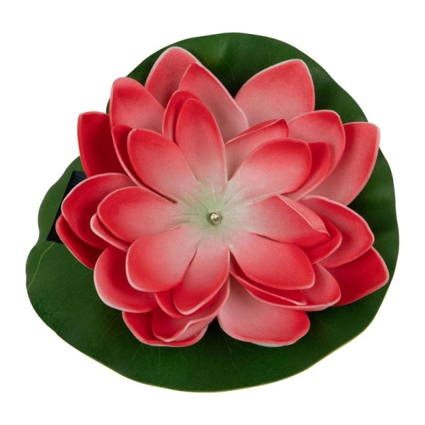 Светильник садовый USL-S-826/PT060 RED WATERLILY IP44 на солнечной батарее "Красная кувшинка"плавающ. 1 светодиод тепл. бел. свет. Uniel UL-00011599