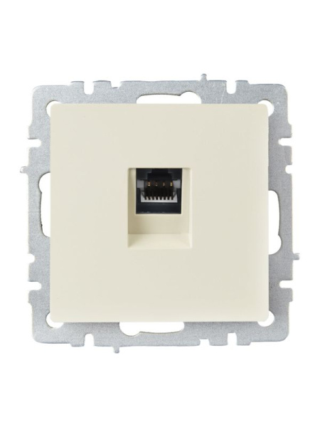 Розетка компьютерная СП RJ45 кат.6 BRITE РК11-БрКр механизм беж. IEK BR-K10-2-K10