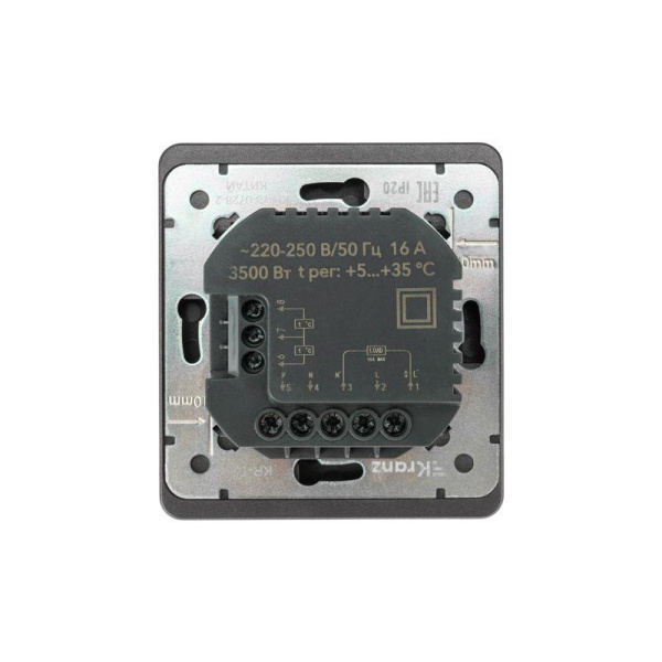 Терморегулятор СП ROUND Wi-Fi титан Kranz KR-78-0728-2