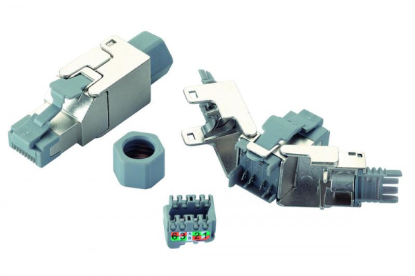 Вилка RJ45 кат.6A FTP для полевой установки Eurolan 13A-EA-03SL