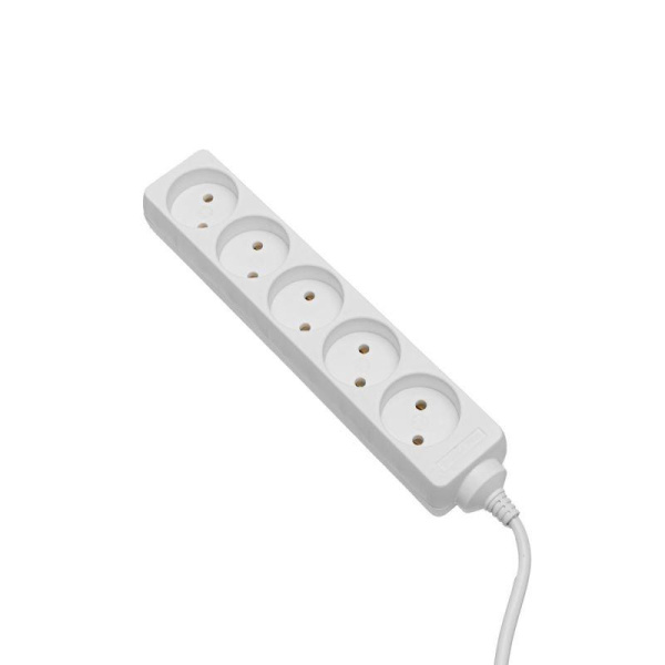 Удлинитель 5х5м без заземл. 10А IP20 S 5х5 2.2кВт ПВС2х0.75 Volsten 9307