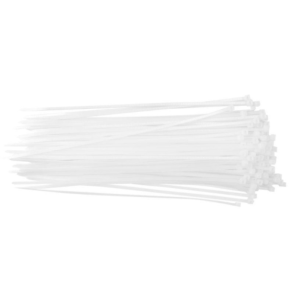 Хомут кабельный V02-1W-4.8х400-100 4.8х400 нейл. бел. (уп.100шт) Volsten 9511