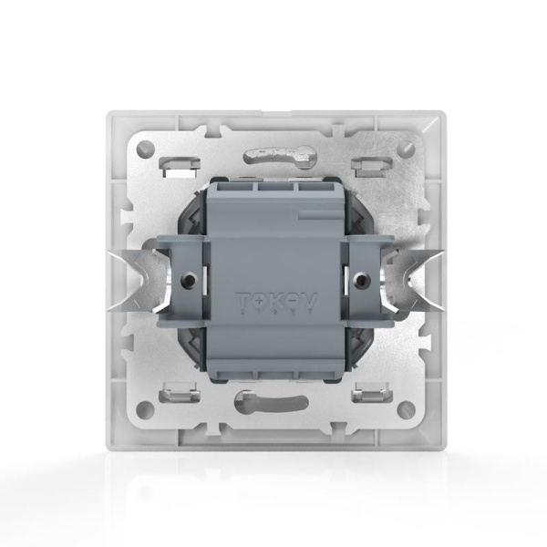 Переключатель проходной 2-кл. СП AVA 10А IP20 в сборе бел. TOKOV ELECTRIC TKL-AV-P2F-C01