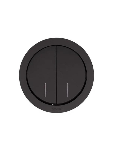 Выключатель 2-кл. СП OSEN 10А IP20 с подсветкой механизм черн. бархат LEZARD 743-4288-112