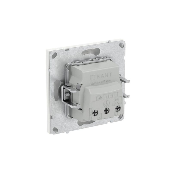 Розетка силовая KANT 2P+E без шторки бел. магнолия DKC 7000033