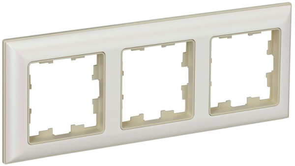 Рамка 3-м BRITE РУ-3-Бр беж./жемчуж. IEK BR-M32-12-1-K10