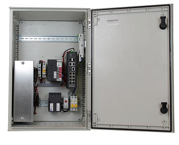 Коммутатор уличный управляемый (L2+) OSP-46TB1(SW-80822/ILR) на 10 портов с термостабил. и резерв. питанием на базе уличн. станции OSNOVO OSP-46TB1 OSNOVO 13768