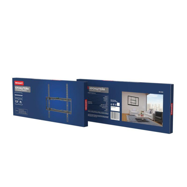 Кронштейн для телевизора 32"- 60" дюймов фиксированный серия HOME Rexant 38-0331