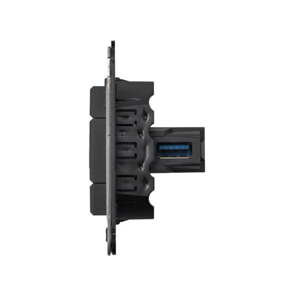 Розетка USB 3.0 1-м СП Avanti "Черный матовый" тип А-А DKC 4412303