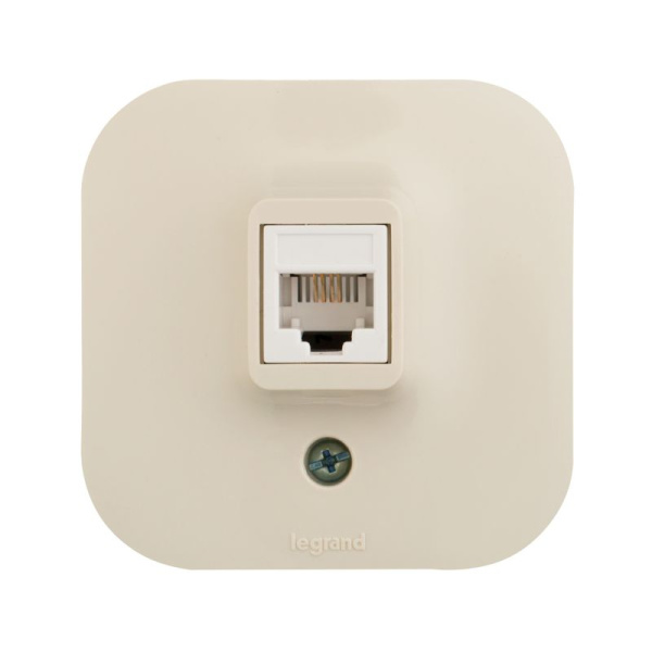 Розетка компьютерная 1-м ОП Quteo RJ45 кат.5E UTP сл. кость IEK 782254