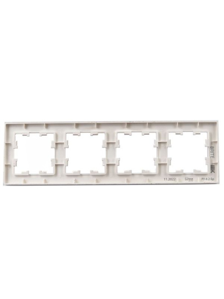 Рамка 4-м BRITE РУ-4-2-Бр стекло розовый матов. IEK BR-M42-G-31-K14