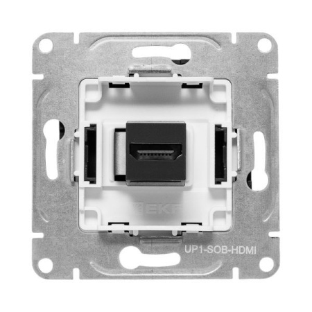 Розетка СП Эпика HDMI механизм черн. EKF UP1-SOB-HDMI