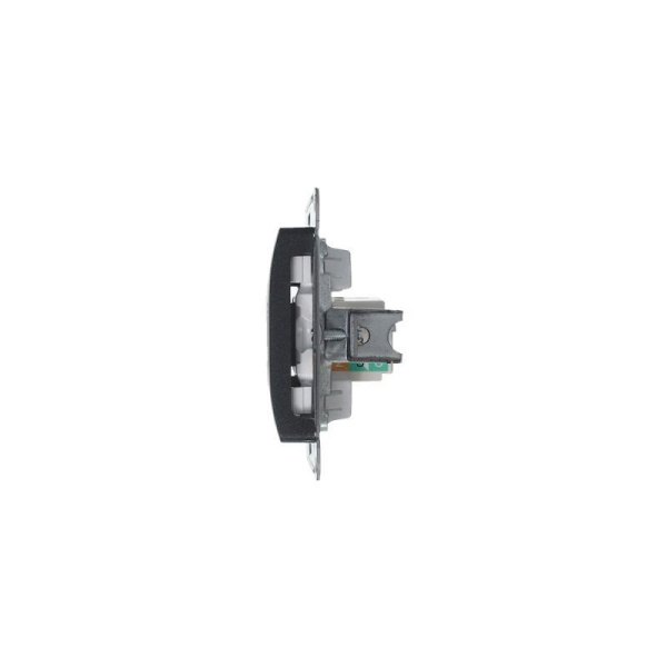 Розетка компьютерная 1-м Glossa RJ45 кат.5E механизм антрацит SE GSL000781K