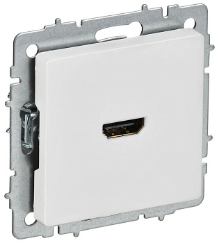 Розетка HDMI СП BRITE РHDMI-0-БрАБ механизм арктич. бел. IEK BR-H10-K91