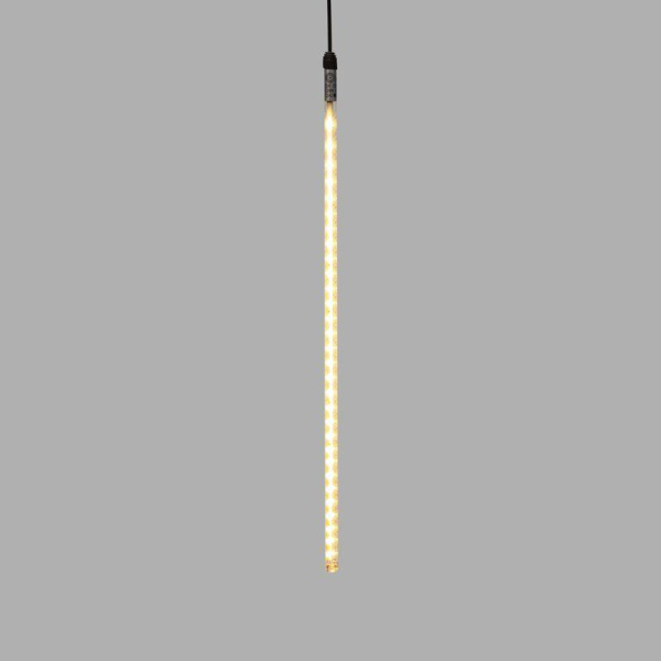 Гирлянда светодиодная "Тающие сосульки" 10шт х 50см шаг 100см 600LED тепл. бел. 24В провод каучук черн. соединяется Neon-Night 256-427