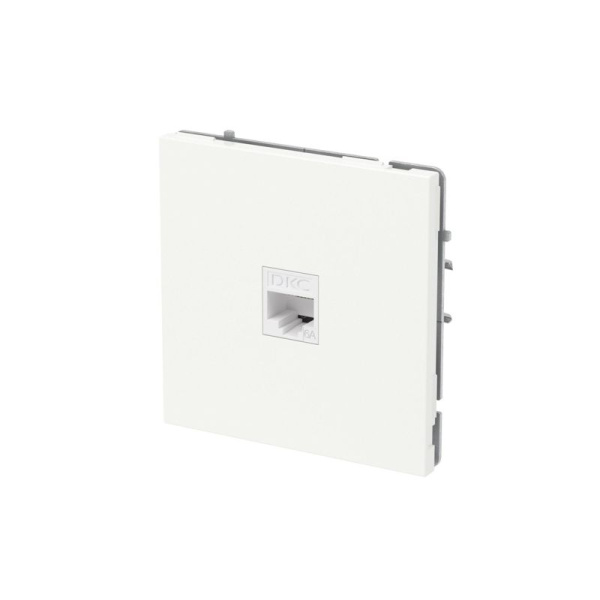 Розетка компьютерная 1-м KANT RJ45 кат.6A без шторки бел. магнолия DKC 7000673