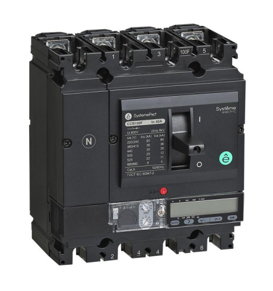 Выключатель автоматический SPC100 36кА S5.2E 4P4D 40А SE SPC100F04052E4DFC