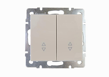 Переключатель проходной 2-кл. СП Rain IP20 крем. LEZARD 703-0388-106
