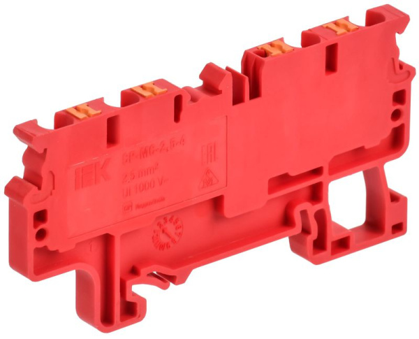 Клемма пружинная Push In CP-MC 4 выв. 2.5кв.мм красн. ARMAFIX IEK AF-CT22-00-4-K04-002