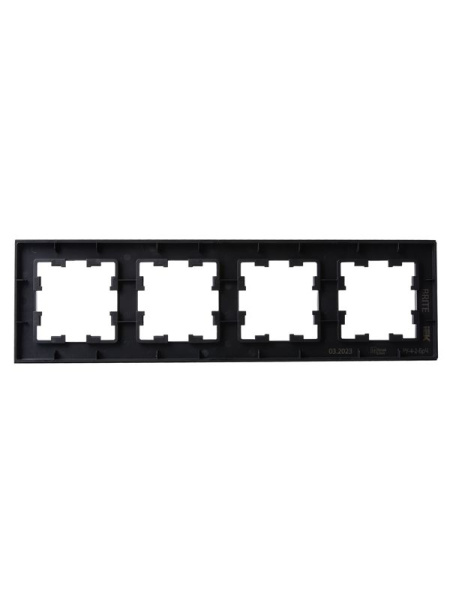 Рамка 4-м BRITE РУ-4-2-БрЧ стекло черн. IEK BR-M42-G-K02