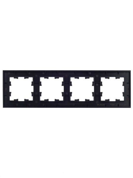 Рамка 4-м BRITE РУ-4-1-БрЧ металл черн. IEK BR-M42-M-K02