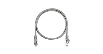 Шнур коммутационный кат.5E (класс D) F/UTP 4 пары 26 AWG (7х150мм) 100МГц 2хRJ45 (8P8C) T568B заливной с защитой защелки мж BC чистая медь LSZH нг(А)-HFLTx сер. 1м NIKOMAX NMC-PC4SD55B-ES-010-C-GY