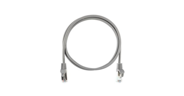 Шнур коммутационный кат.5E (класс D) F/UTP 4 пары 26 AWG (7х150мм) 100МГц 2хRJ45 (8P8C) T568B заливной с защитой защелки мж BC чистая медь LSZH нг(А)-HFLTx сер. 3м NIKOMAX NMC-PC4SD55B-ES-030-C-GY