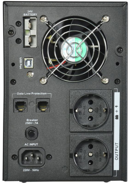 Источник бесперебойного питания ELECTRA LT 1кВА/0.8кВт без АКБ USB Schuko ITK ELT-1000VA-1-L-S