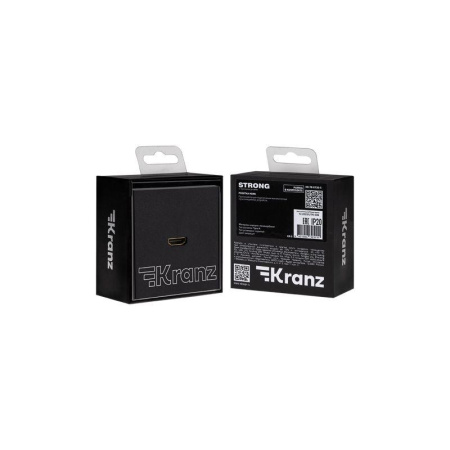 Розетка СП STRONG HDMI IP20 антрацит Kranz KR-78-0730-5