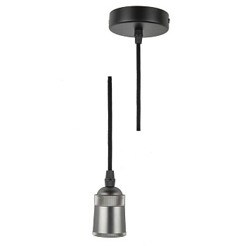 Патрон декоративный DLC-T-S31/E27 TS/1M/BL PEARL BLACK Techno провод 1м и крепление алюм. Uniel UL-00005287