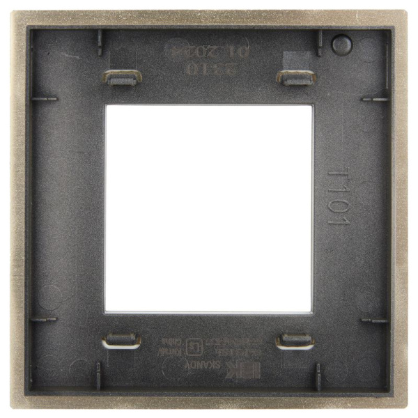 Рамка 1-м SKANDY SK-F31Sh металл шампань IEK SK-M12-M-K37