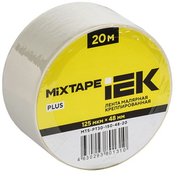 Лента малярная креппир. MIXTAPE PLUS 125мкм 48х20м IEK MT5-PT30-150-48-20